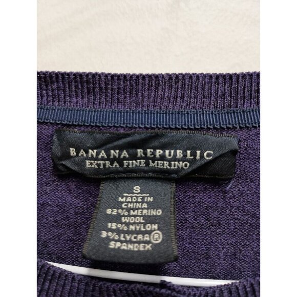 Banana Republic Womens Cardigan Size Small Blue Merino Wool Pockets Button Front - Picture 3 of 6
